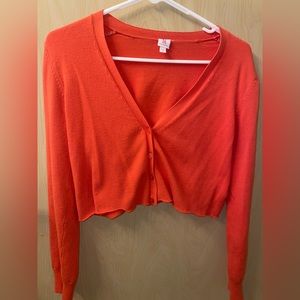 Button up crop long sleeve